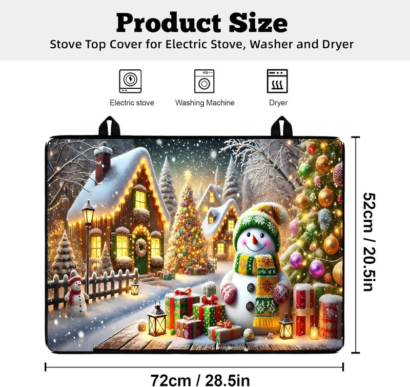 AOHMPT Stove Top Cover for Electric Stove: 28''×20'' Stove Cover Elevate Your Kitchen Reliable Heat Protection,Non-Slip Kitchen Decor (MAI-Z2411176) - Image 2